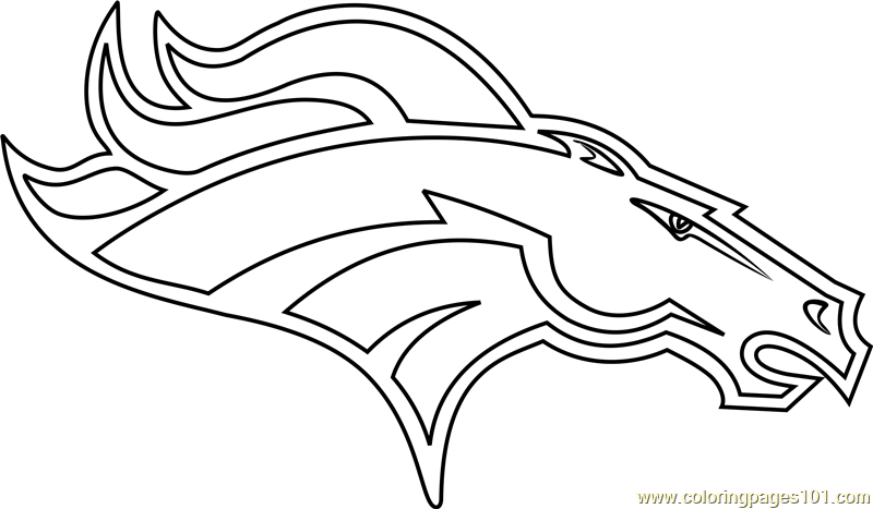 Denver Broncos Logo Coloring Page for Kids - Free NFL Printable