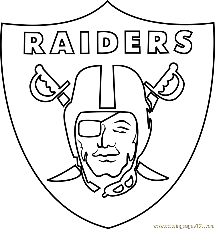 Oakland Raiders Logo Coloring Page for Kids - Free NFL Printable ...