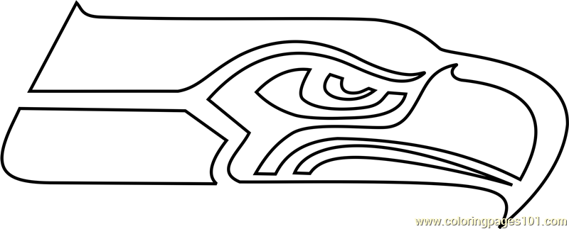 Seattle Seahawks Logo Coloring Page for Kids - Free NFL Printable