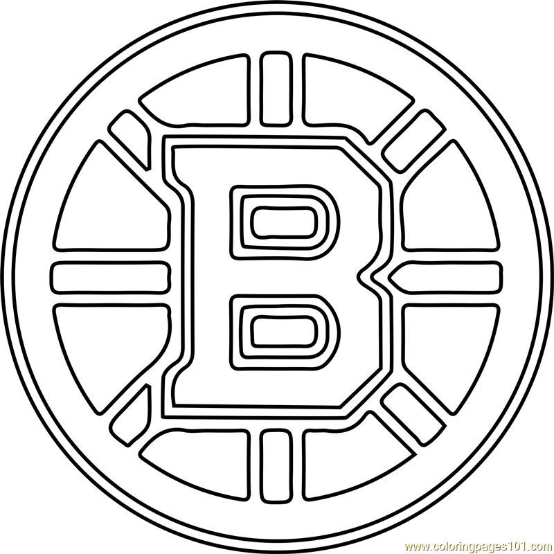 Boston Bruins Logo Coloring Page For Kids Free Nhl Printable Coloring Pages Online For Kids Coloringpages101 Com Coloring Pages For Kids