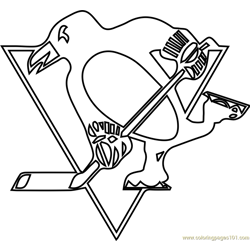 nhl penguins coloring pages