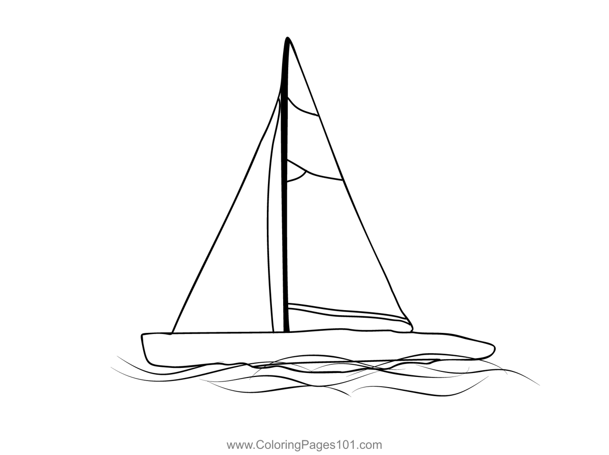 Sailing 3 Coloring Page for Kids - Free Sailing Printable Coloring ...