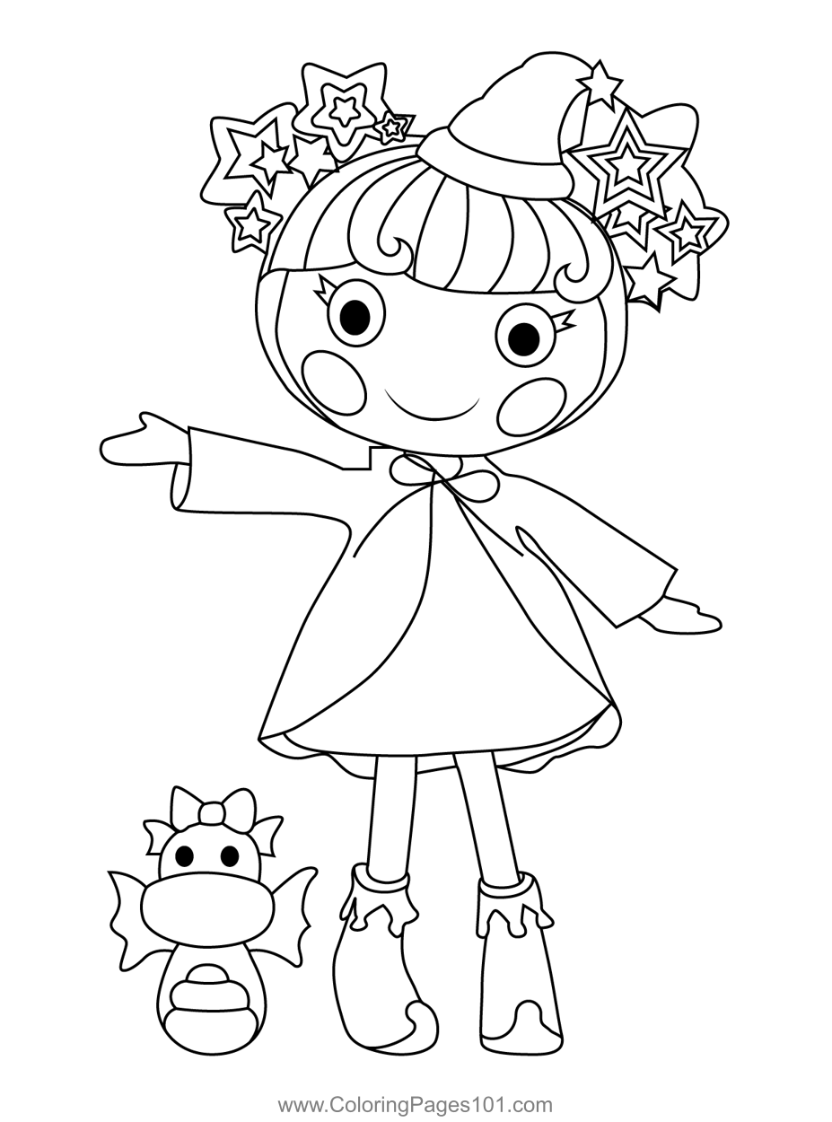 Star Magic Spells Lalaloopsy Coloring Page for Kids - Free Lalaloopsy ...