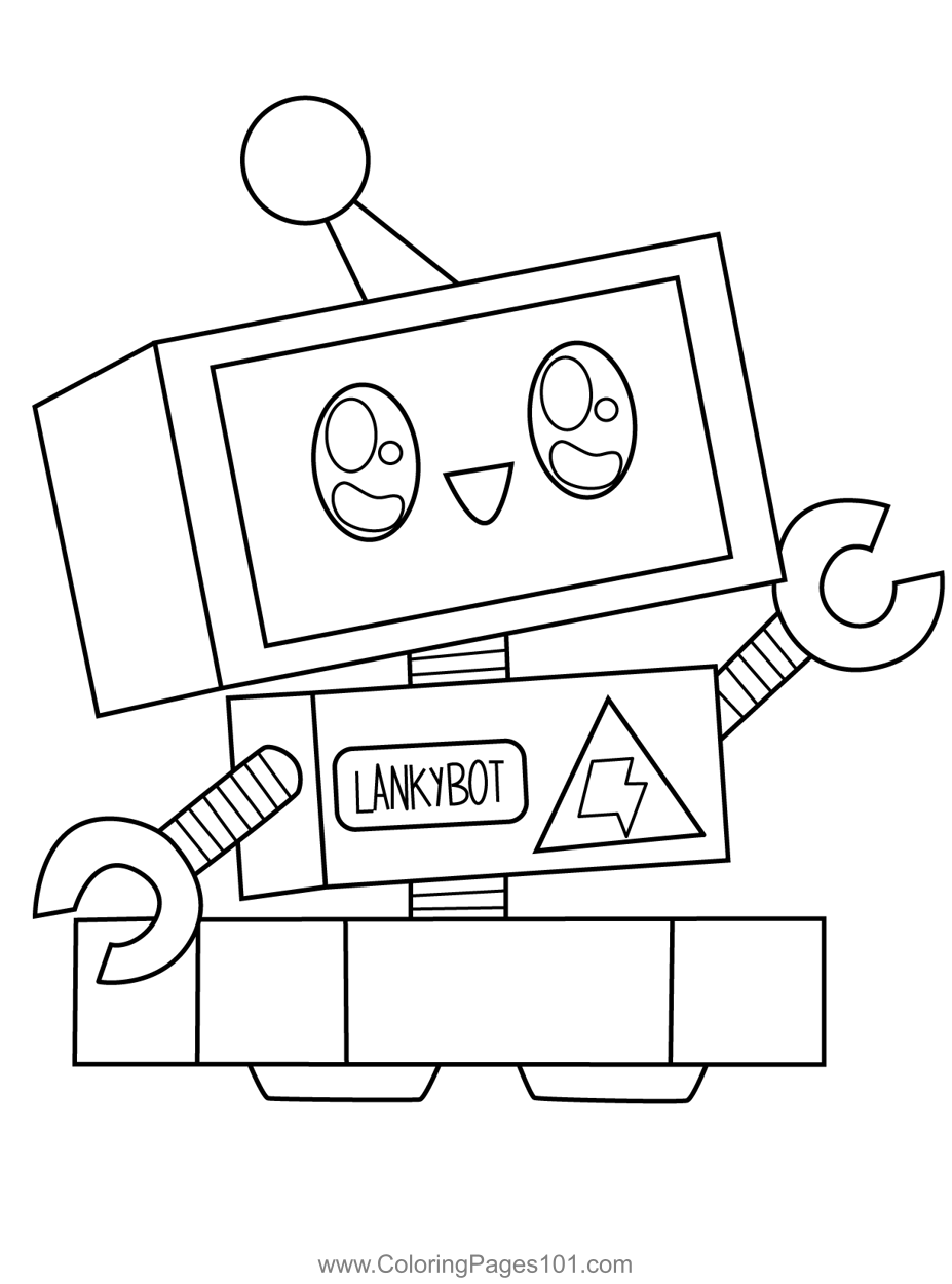 Lankybot Lankybox Coloring Page for Kids Free LankyBox Printable