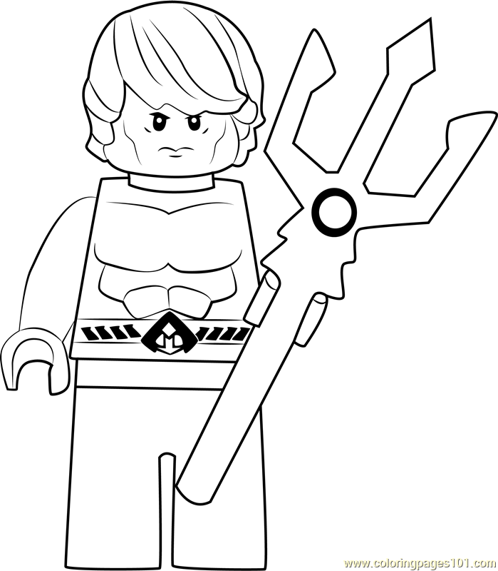 Lego Aquaman Coloring Page for Kids - Free Lego Printable Coloring