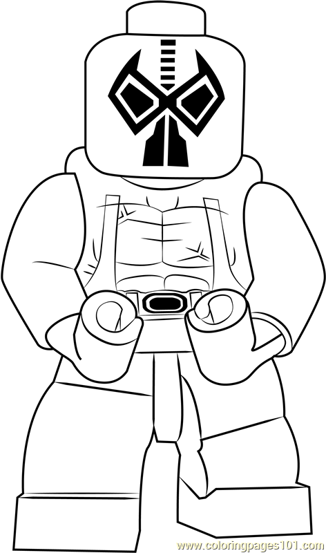 Lego Bane Coloring Page for Kids - Free Lego Printable Coloring Pages