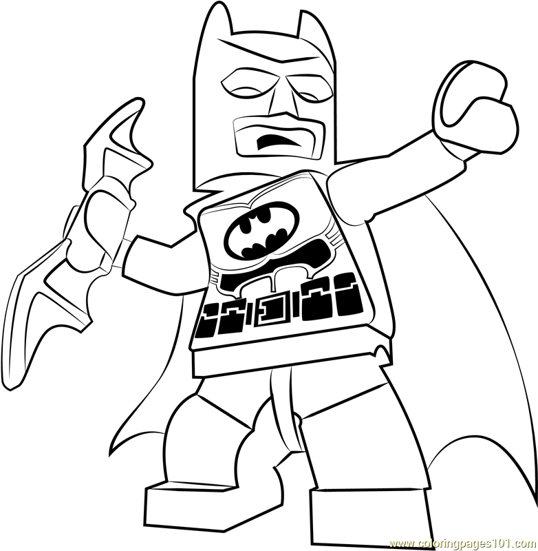 Lego Batman Coloring Page for Kids - Free Lego Printable Coloring Pages  Online for Kids  | Coloring Pages for Kids