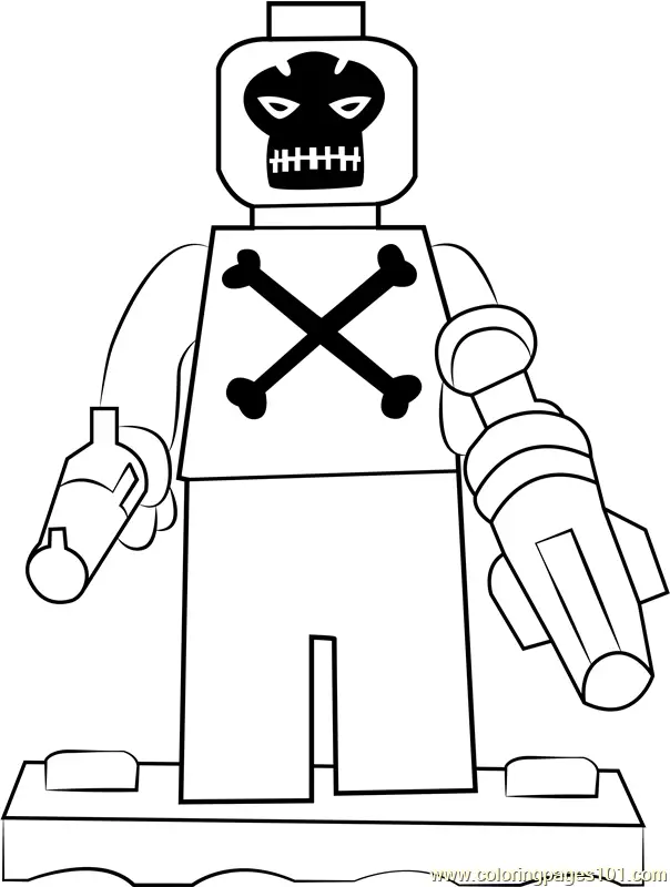 Lego Crossbones Coloring Page for Kids - Free Lego Printable Coloring ...
