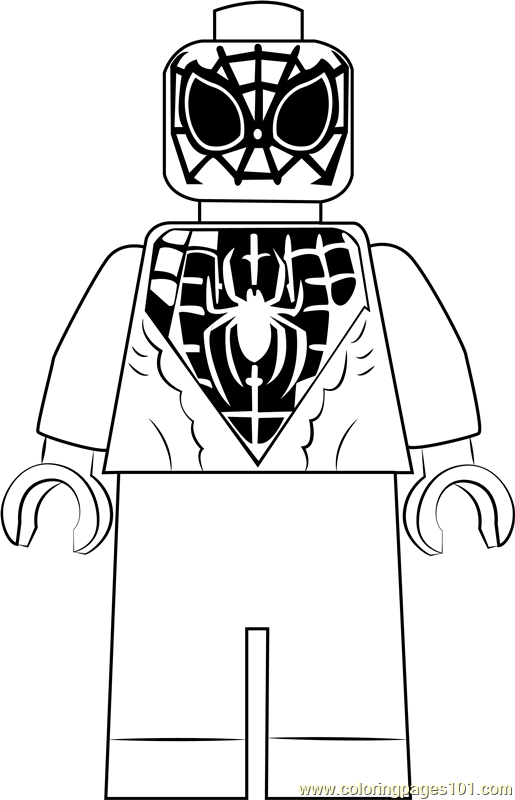 Lego Miles Morales Coloring Page for Kids - Free Lego Printable