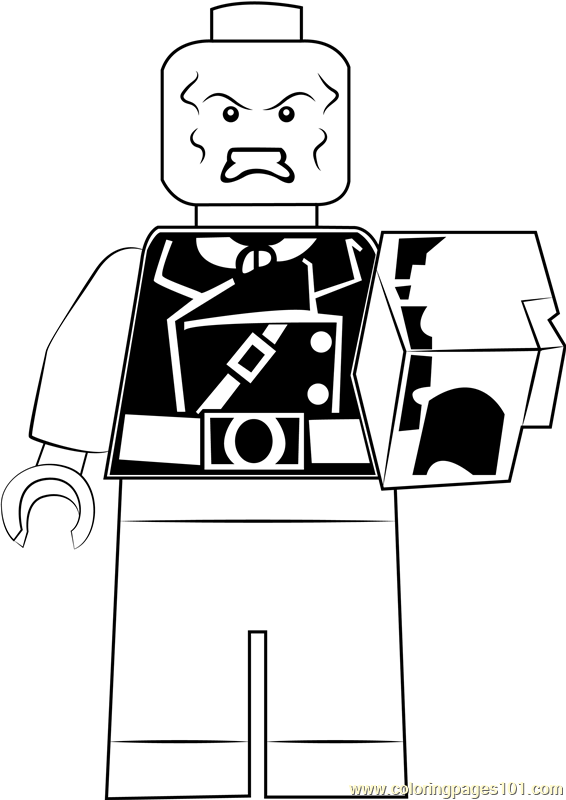 Lego Red Skull Coloring Page for Kids - Free Lego Printable Coloring