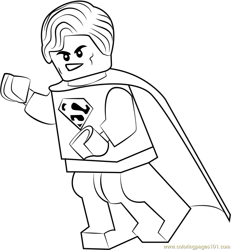 lego superman coloring pages