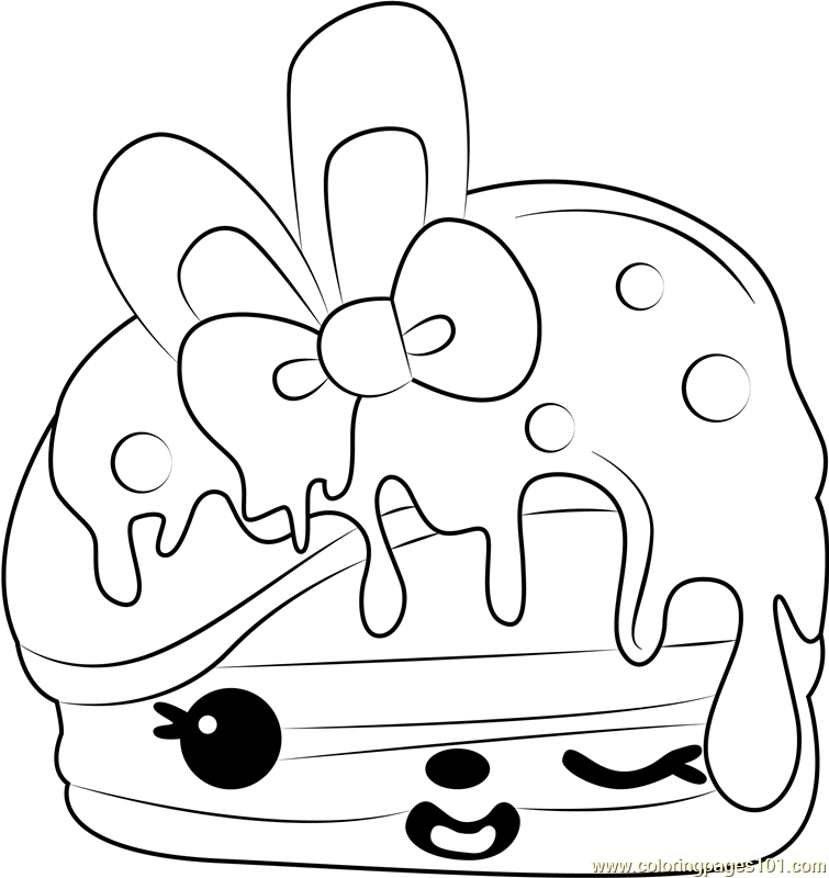 Berry Cakes Coloring Page for Kids - Free Num Noms Printable Coloring ...