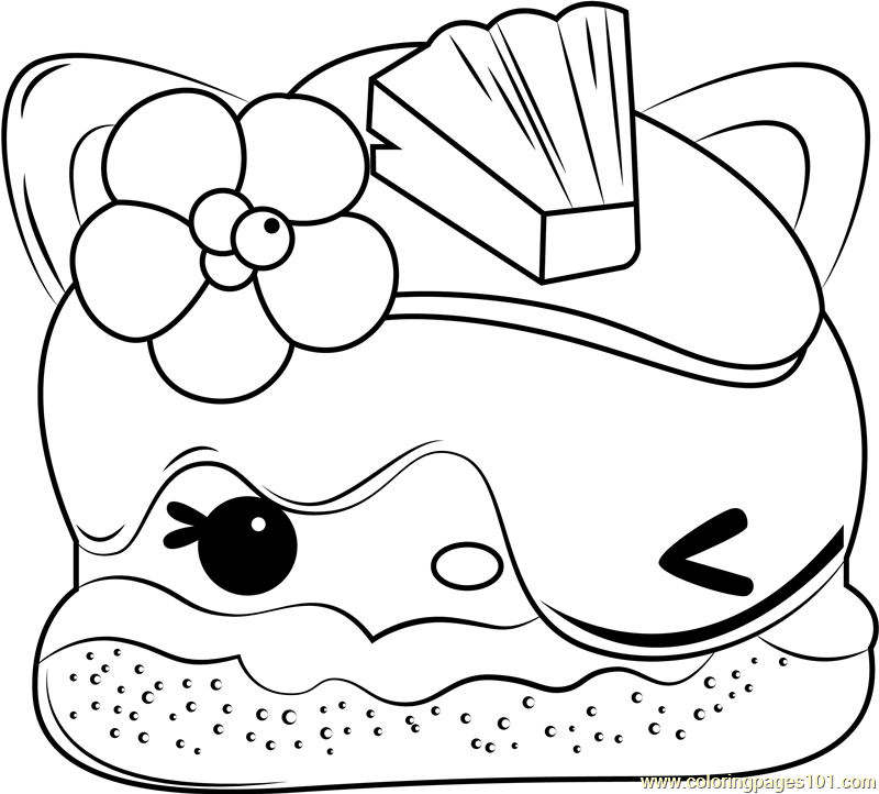 Piña Aloha Coloring Page for Kids - Free Num Noms Printable Coloring ...