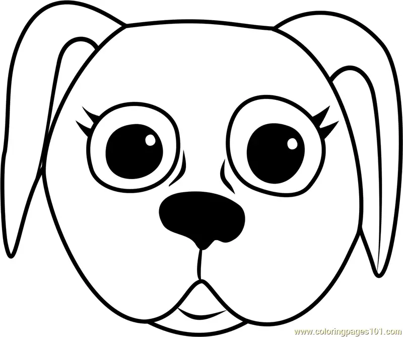 Danish Pointer Puppy Face Coloring Page for Kids - Free Pet Parade ...