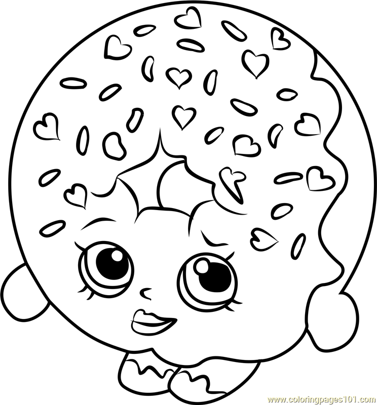D'lish Donut Shopkins Coloring Page for - Free Shopkins Printable Coloring Pages Online ColoringPages101.com | Coloring Pages for Kids