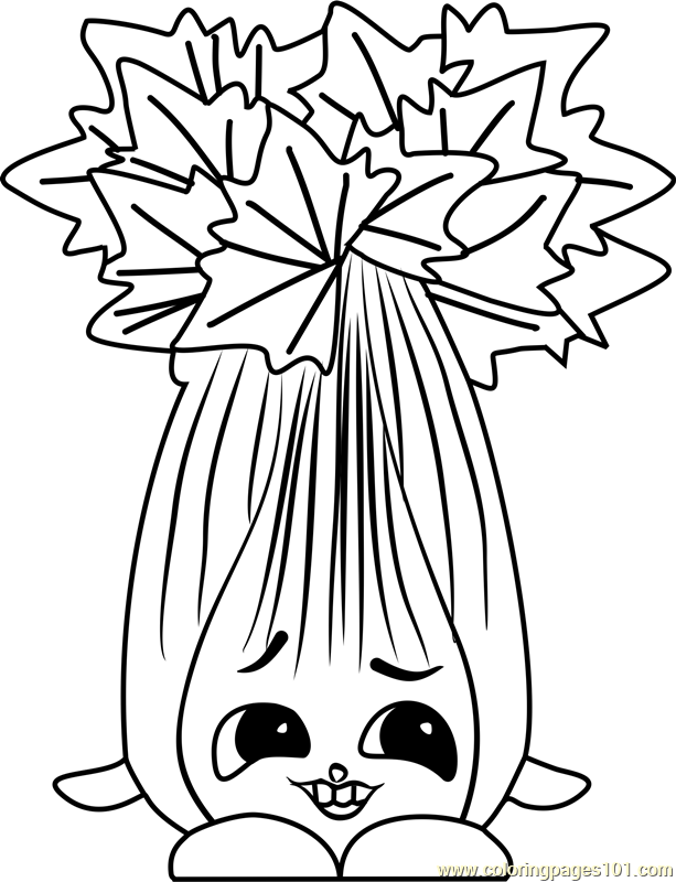 celery stick coloring page