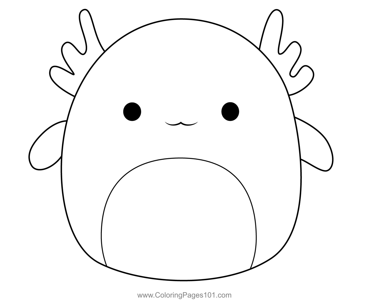 Archie the Axolotl Squishmallows Coloring Page for Kids - Free ...