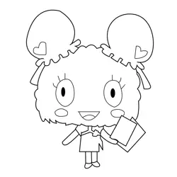 Bonnet Tamagotchi Tamagotchi Free Coloring Page for Kids