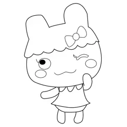 Chamametchi Blinking Tamagotchi Free Coloring Page for Kids