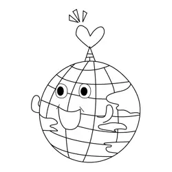 Earth Tamagotchi Coloring Page