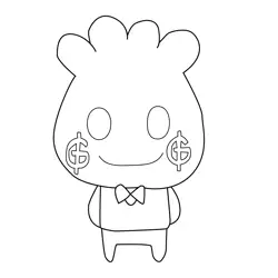 Gotchimotchi Tamagotchi Free Coloring Page for Kids