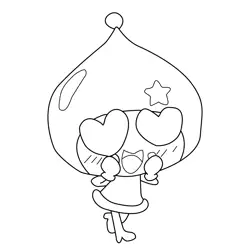 Himespetchi In Love Tamagotchi Free Coloring Page for Kids