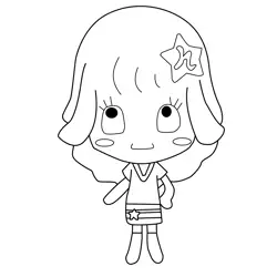 Hitomitchi Tamagotchi Free Coloring Page for Kids