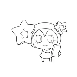 Hoshigirltchi Tamagotchi Coloring Page