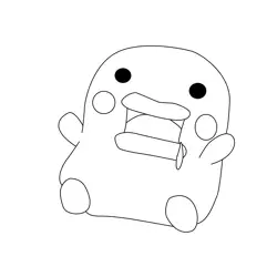 Kuchipatchi Crying Tamagotchi Free Coloring Page for Kids