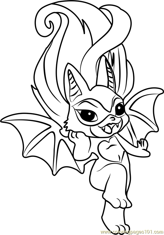Batrina Zelf Coloring Page for Kids - Free The Zelfs Printable Coloring