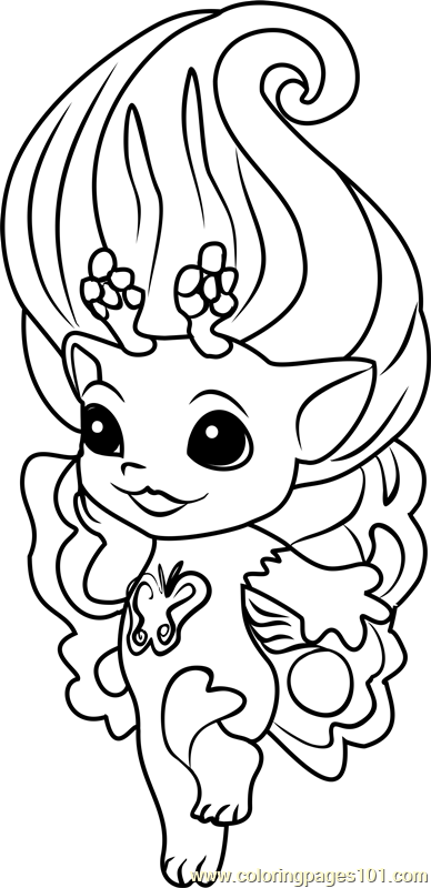 Dolly Zelf Coloring Page for Kids - Free The Zelfs Printable Coloring