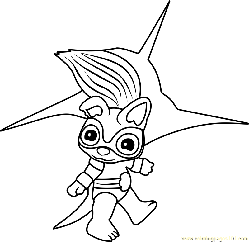 Powerpup Zelf Coloring Page for Kids - Free The Zelfs Printable