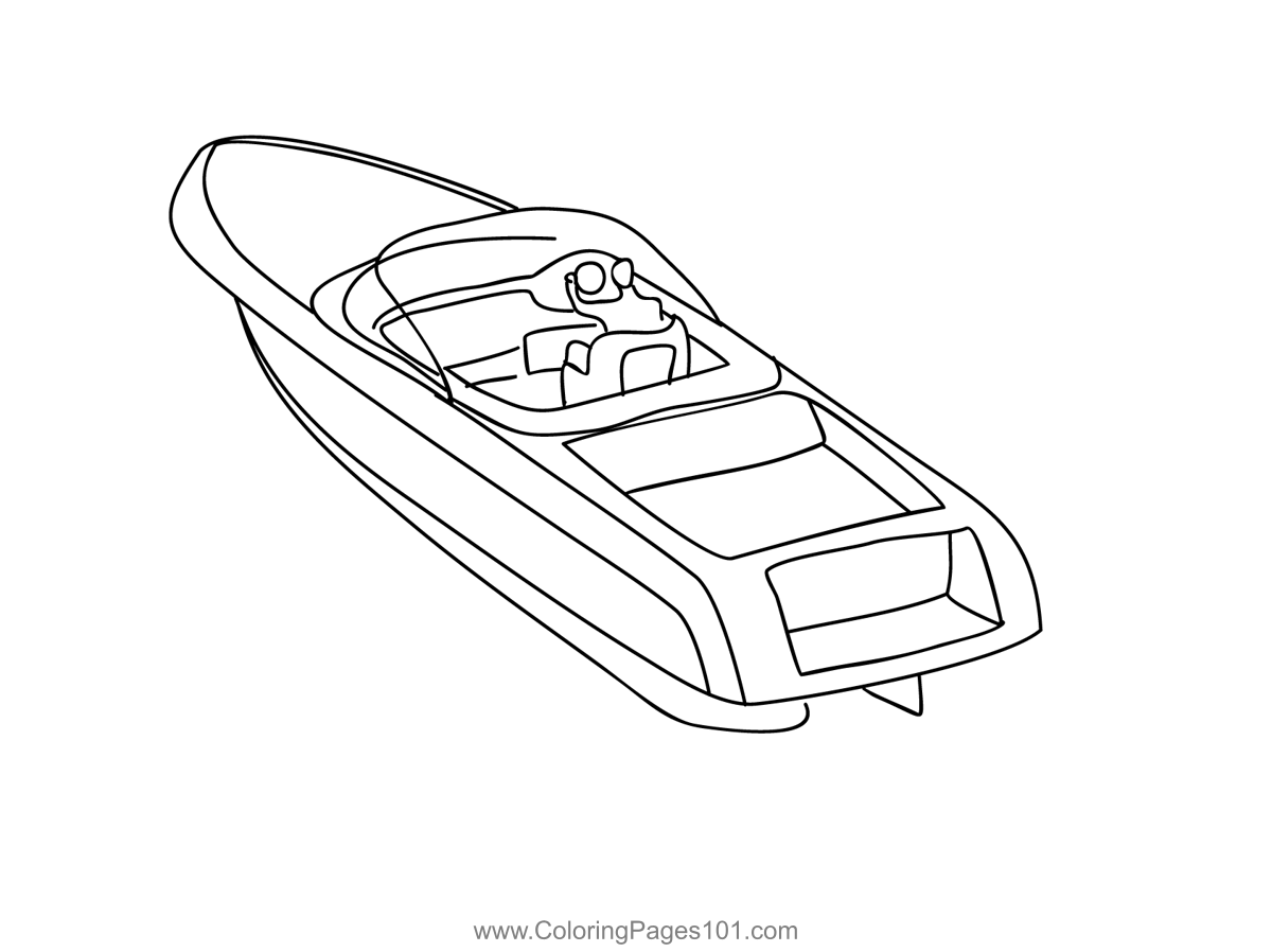 motor boat coloring pages