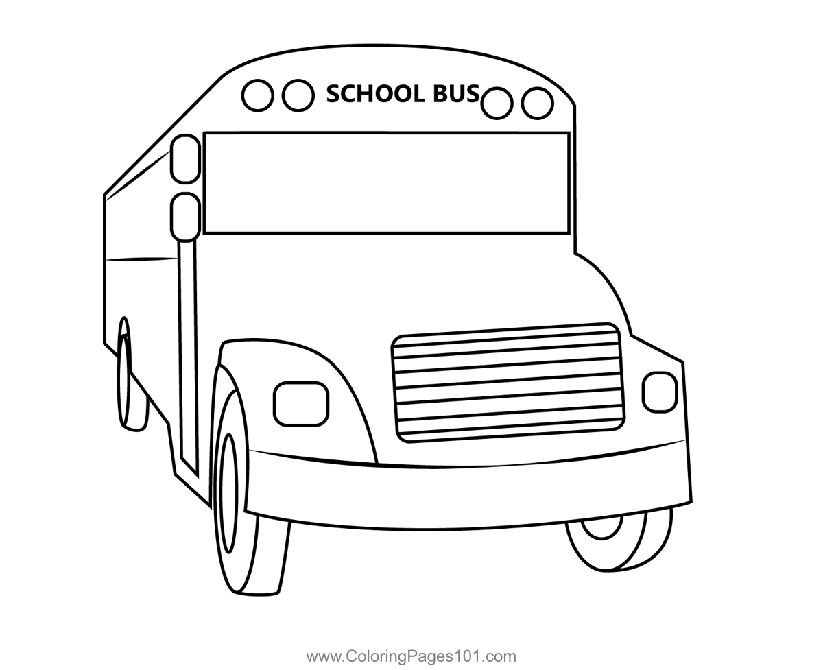 school bus coloring pages fronts