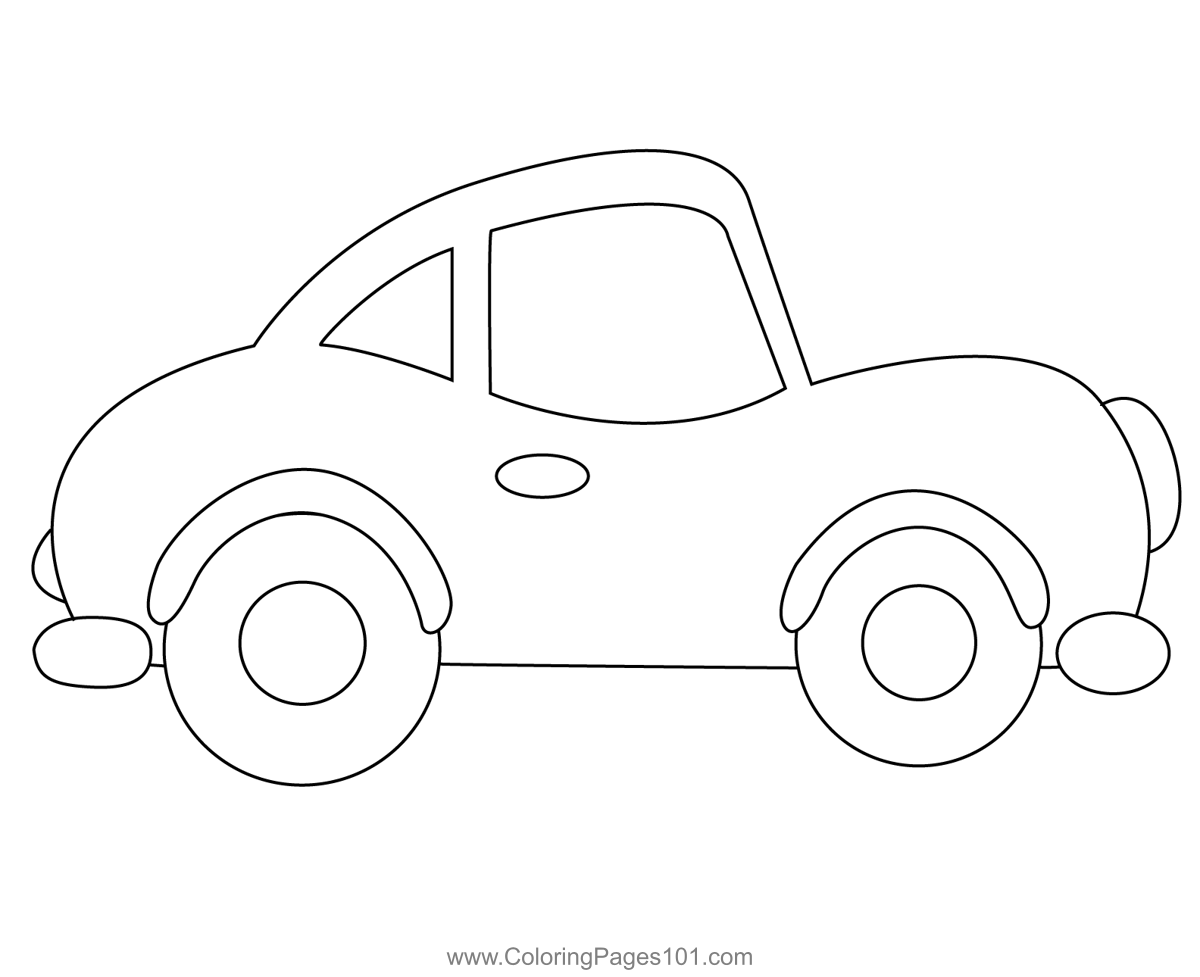 Beautiful Car Coloring Page for Kids - Free Cars Printable Coloring ...