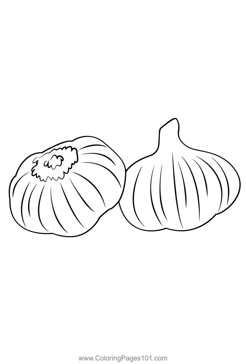 Garlic 2 Coloring Page for Kids - Free Garlic Printable Coloring Pages ...