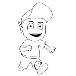Adibou Smiling Coloring Page for Kids - Free Adiboo Printable Coloring ...