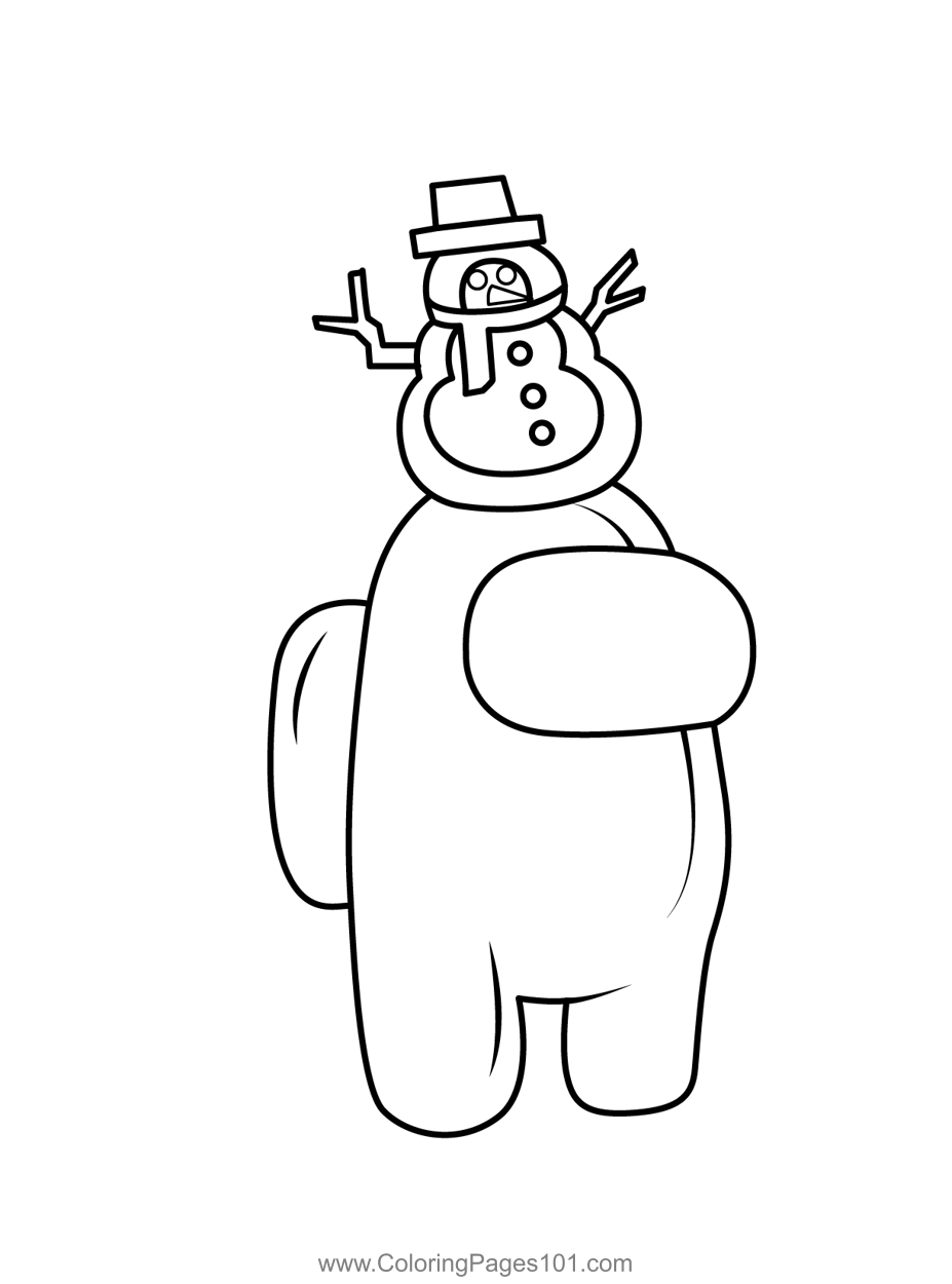 81 Among Us Winter Coloring Pages  Latest Free