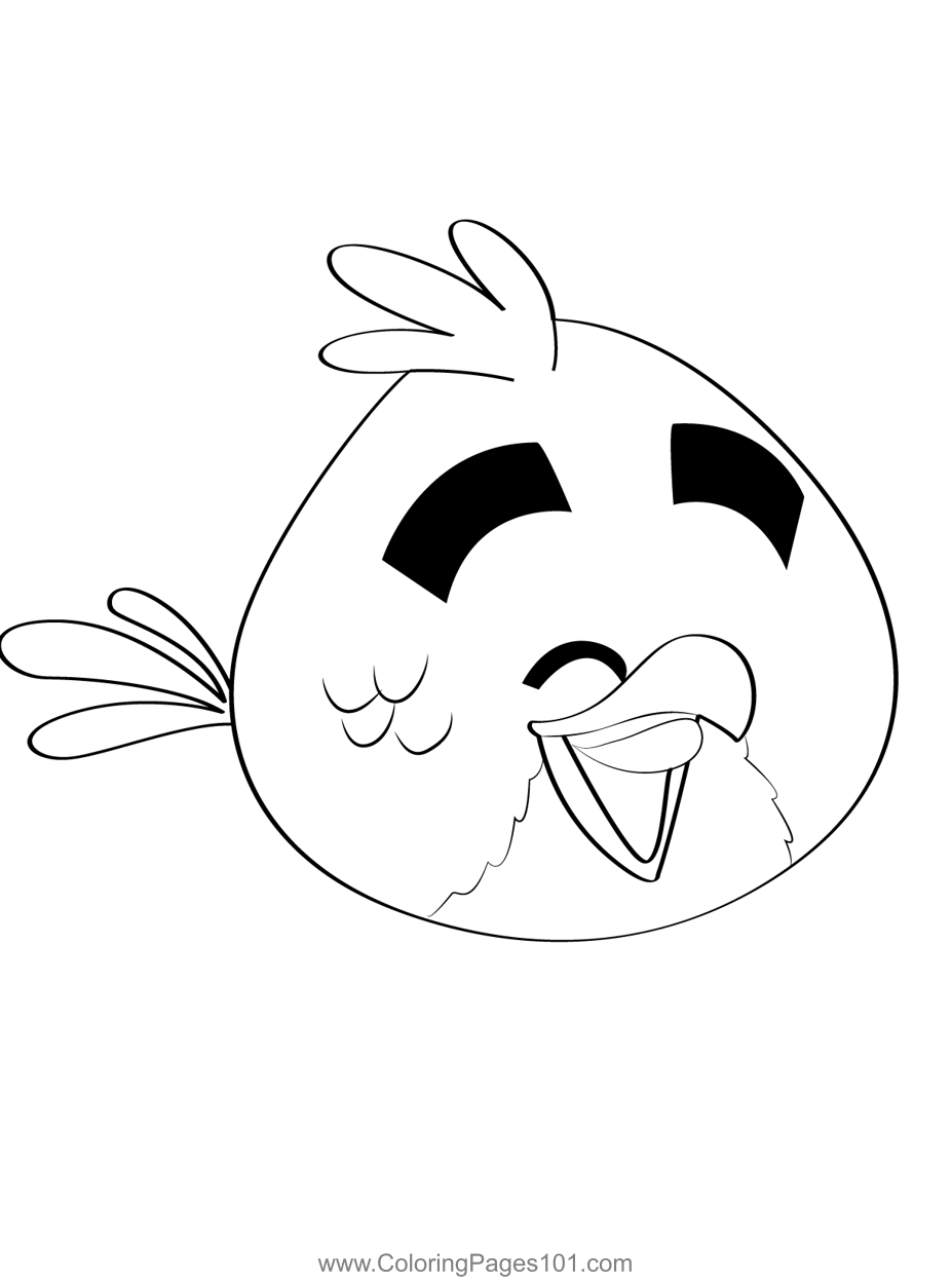 angry birds pink bird coloring pages