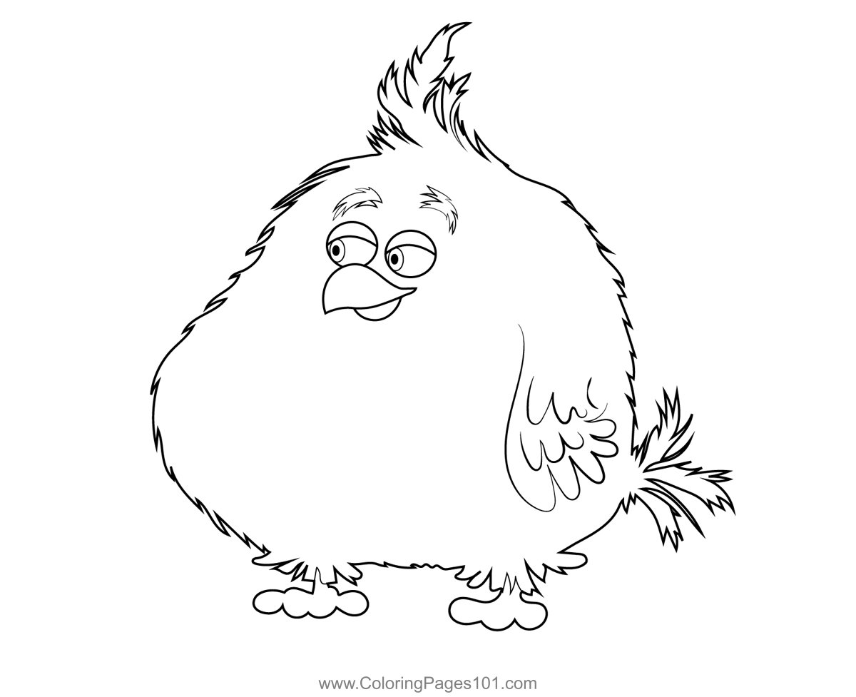 angry bird bomb coloring page