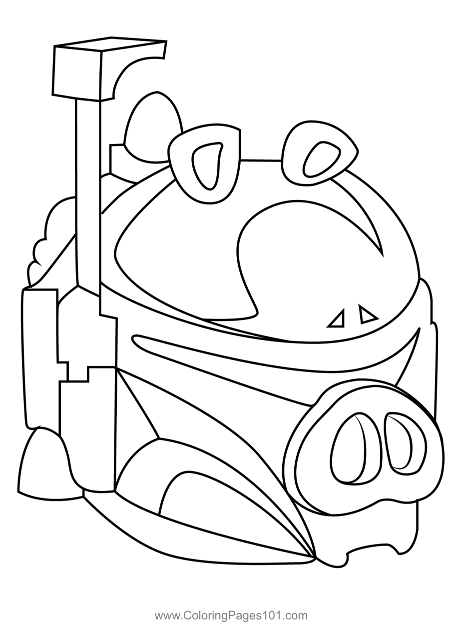 Jango Fett Angry Birds Coloring Page for Kids - Free Angry Birds ...