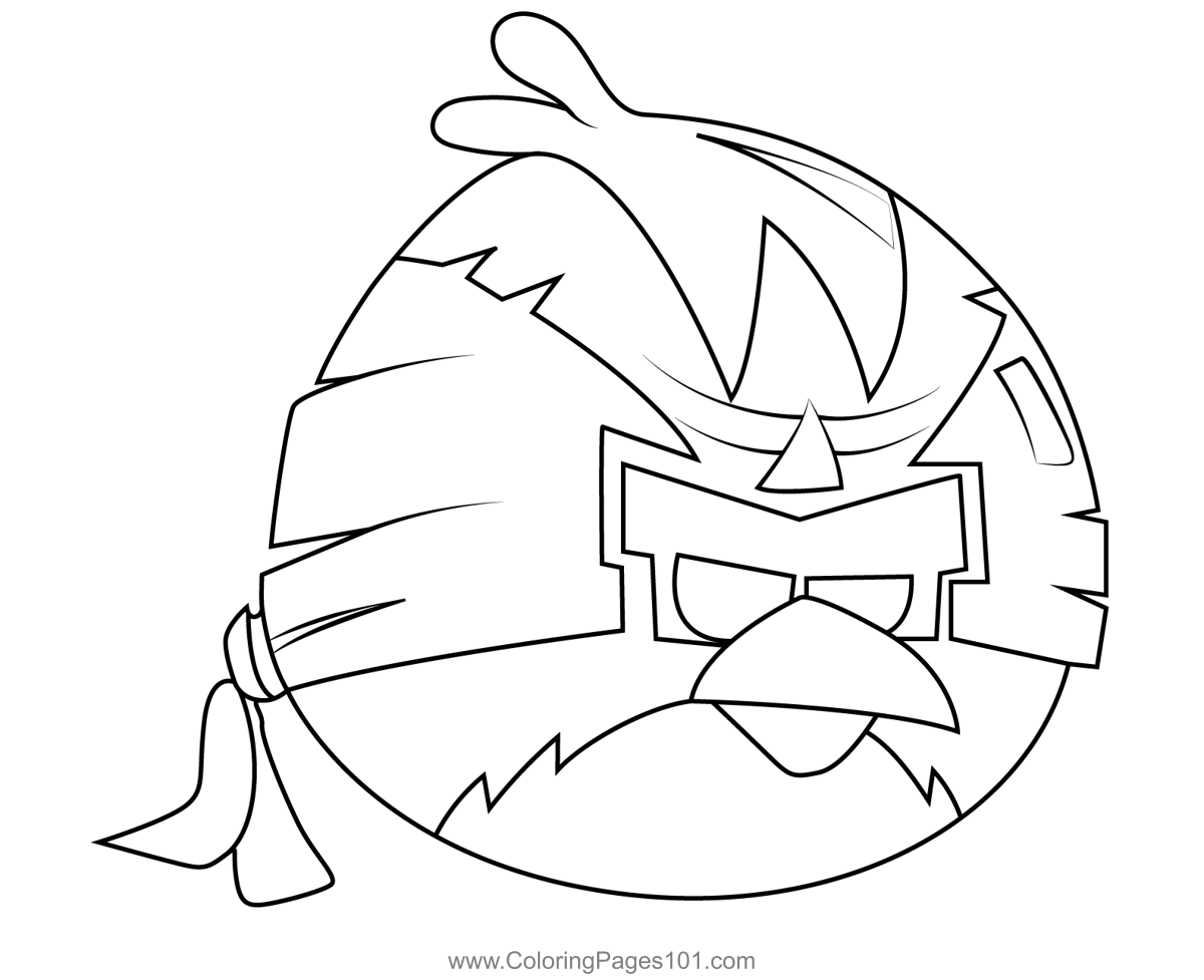 Space Wingman Angry Birds Coloring Page for Kids - Free Angry Birds ...