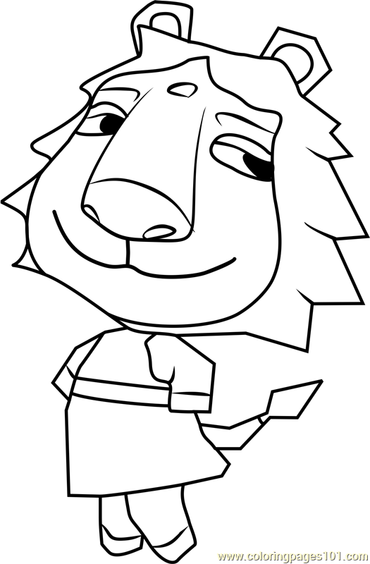 Aziz Animal Crossing Coloring Page for Kids - Free Animal Crossing ...