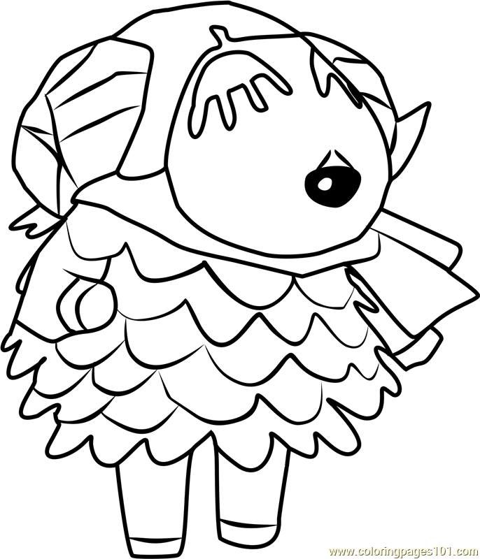 Baabara Animal Crossing Coloring Page for Kids - Free Animal Crossing ...