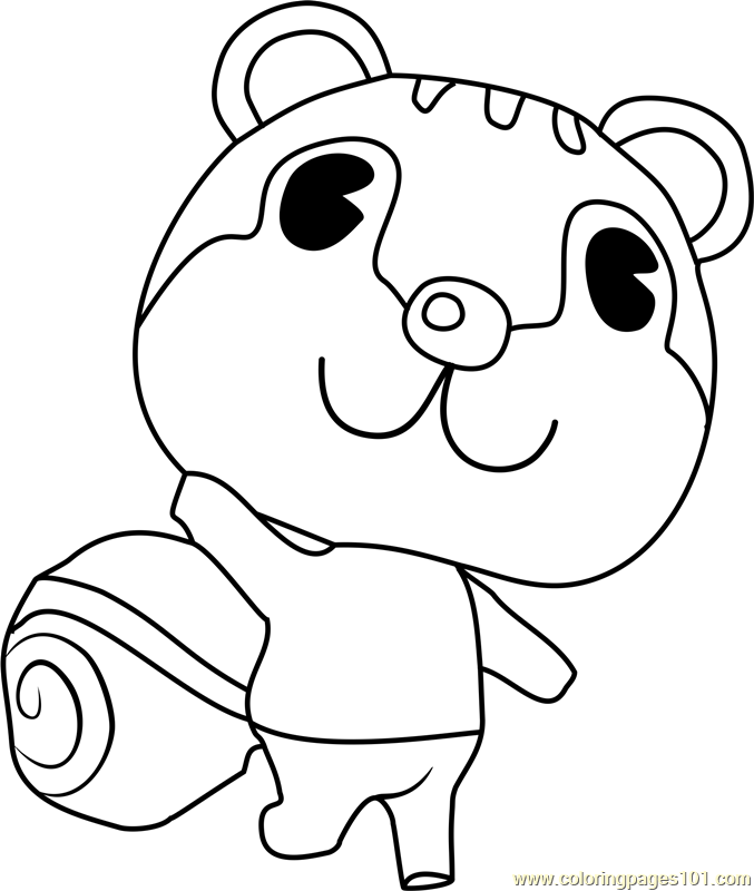 Blaire Animal Crossing Coloring Page - Free Animal Crossing Coloring ...