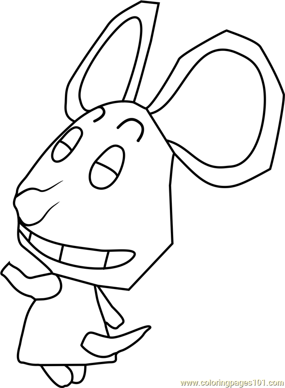 Chico Animal Crossing Coloring Page for Kids - Free Animal Crossing ...