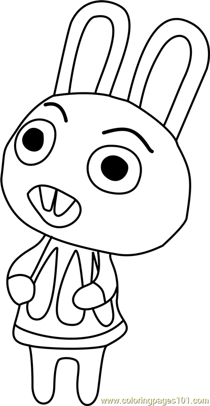 Cole Animal Crossing Coloring Page for Kids - Free Animal Crossing ...