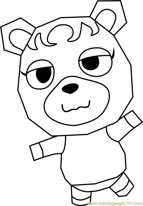 Cupcake Animal Crossing Coloring Page - Free Animal Crossing Coloring ...