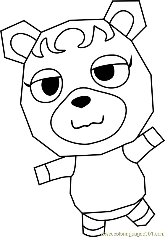 Cupcake Animal Crossing Coloring Page for Kids - Free Animal Crossing ...