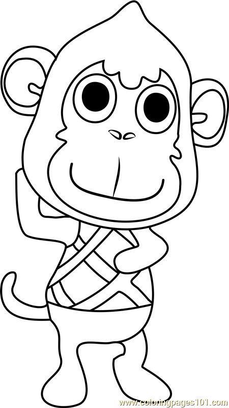 Deli Animal Crossing Coloring Page for Kids - Free Animal Crossing ...